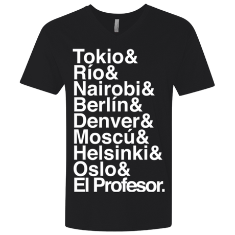 T-Shirts Black / X-Small Money Heist Jetset Men's Premium V-Neck
