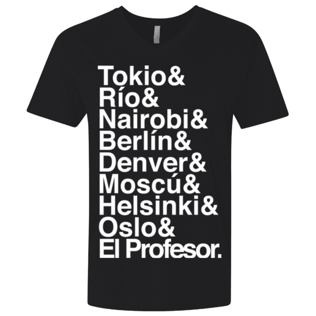 T-Shirts Black / X-Small Money Heist Jetset Men's Premium V-Neck