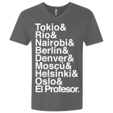 T-Shirts Heavy Metal / X-Small Money Heist Jetset Men's Premium V-Neck