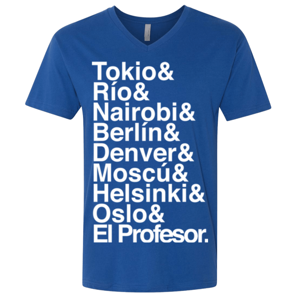 T-Shirts Royal / X-Small Money Heist Jetset Men's Premium V-Neck