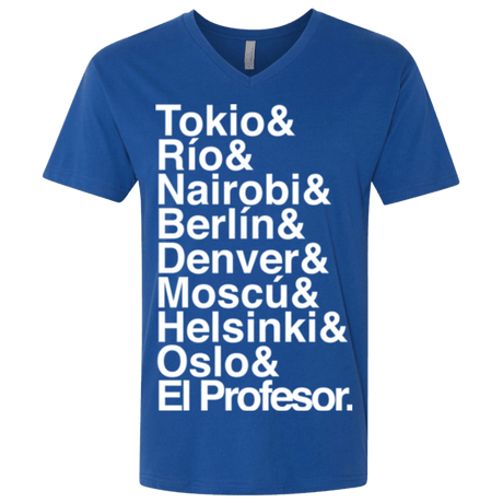 T-Shirts Royal / X-Small Money Heist Jetset Men's Premium V-Neck
