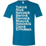 T-Shirts Antique Sapphire / S Money Heist Jetset Men's Semi-Fitted Softstyle