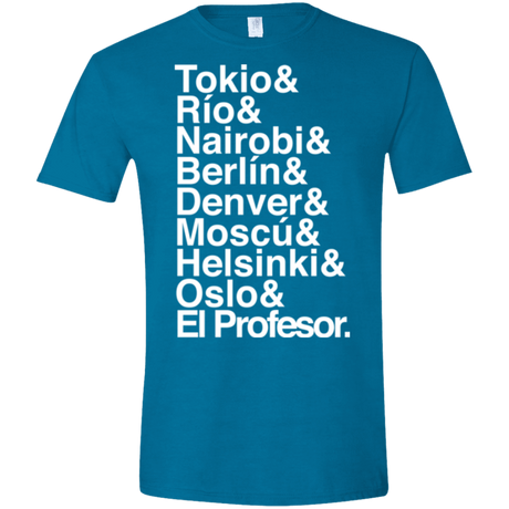 T-Shirts Antique Sapphire / S Money Heist Jetset Men's Semi-Fitted Softstyle