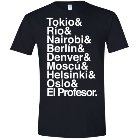 T-Shirts Black / X-Small Money Heist Jetset Men's Semi-Fitted Softstyle