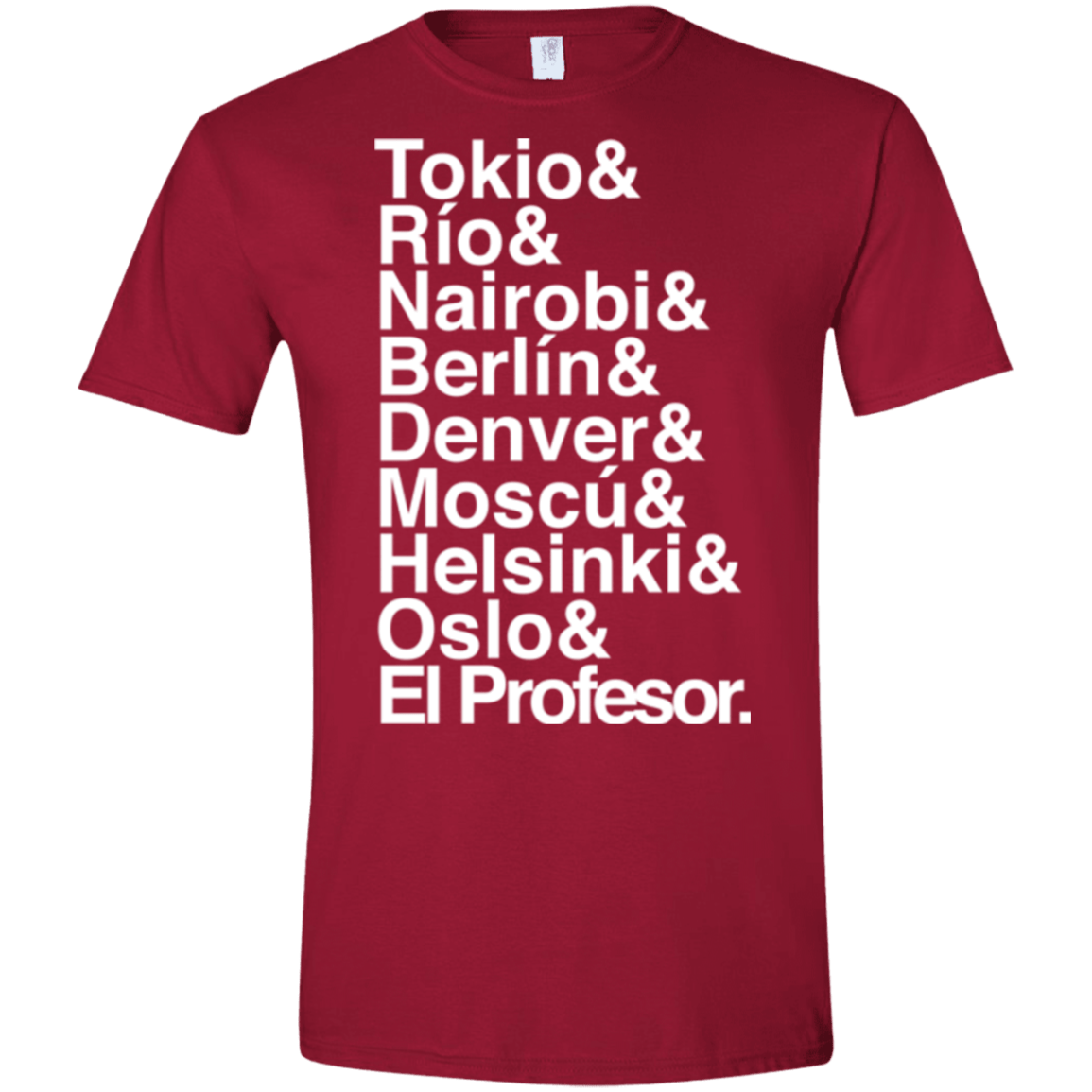 T-Shirts Cardinal Red / S Money Heist Jetset Men's Semi-Fitted Softstyle