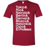 T-Shirts Cardinal Red / S Money Heist Jetset Men's Semi-Fitted Softstyle