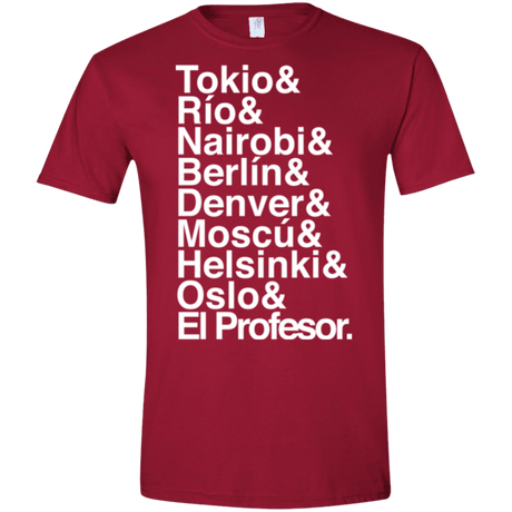 T-Shirts Cardinal Red / S Money Heist Jetset Men's Semi-Fitted Softstyle