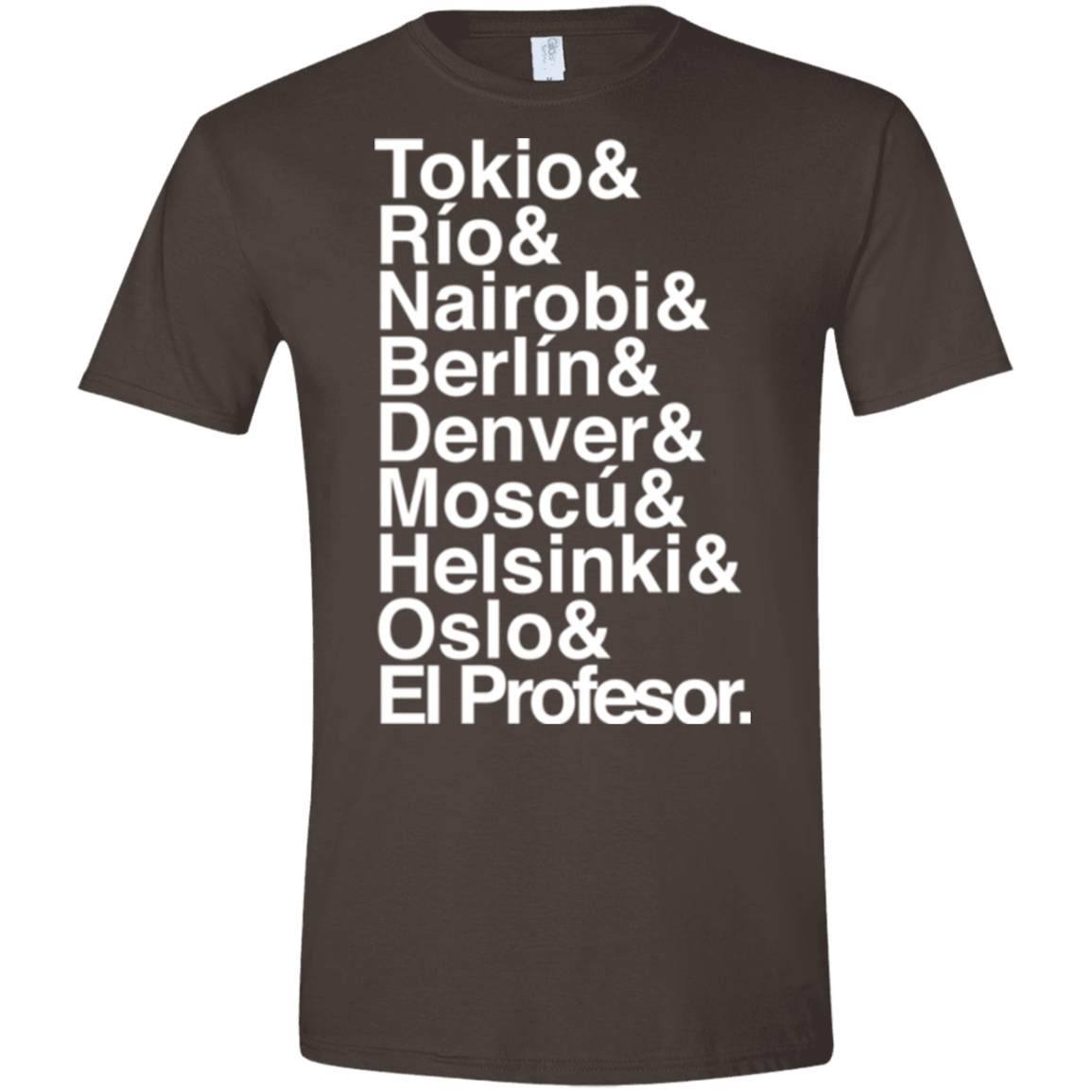 T-Shirts Dark Chocolate / S Money Heist Jetset Men's Semi-Fitted Softstyle