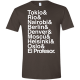 T-Shirts Dark Chocolate / S Money Heist Jetset Men's Semi-Fitted Softstyle