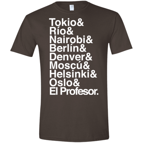 T-Shirts Dark Chocolate / S Money Heist Jetset Men's Semi-Fitted Softstyle