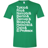 T-Shirts Heather Irish Green / S Money Heist Jetset Men's Semi-Fitted Softstyle