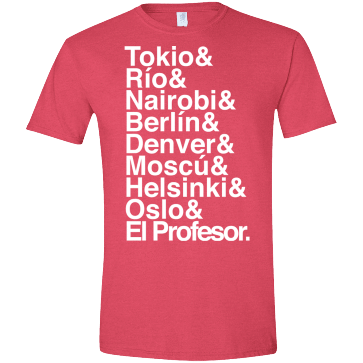 T-Shirts Heather Red / S Money Heist Jetset Men's Semi-Fitted Softstyle