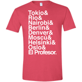 T-Shirts Heather Red / S Money Heist Jetset Men's Semi-Fitted Softstyle