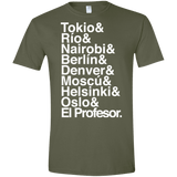 T-Shirts Military Green / S Money Heist Jetset Men's Semi-Fitted Softstyle