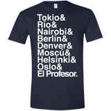 T-Shirts Navy / X-Small Money Heist Jetset Men's Semi-Fitted Softstyle