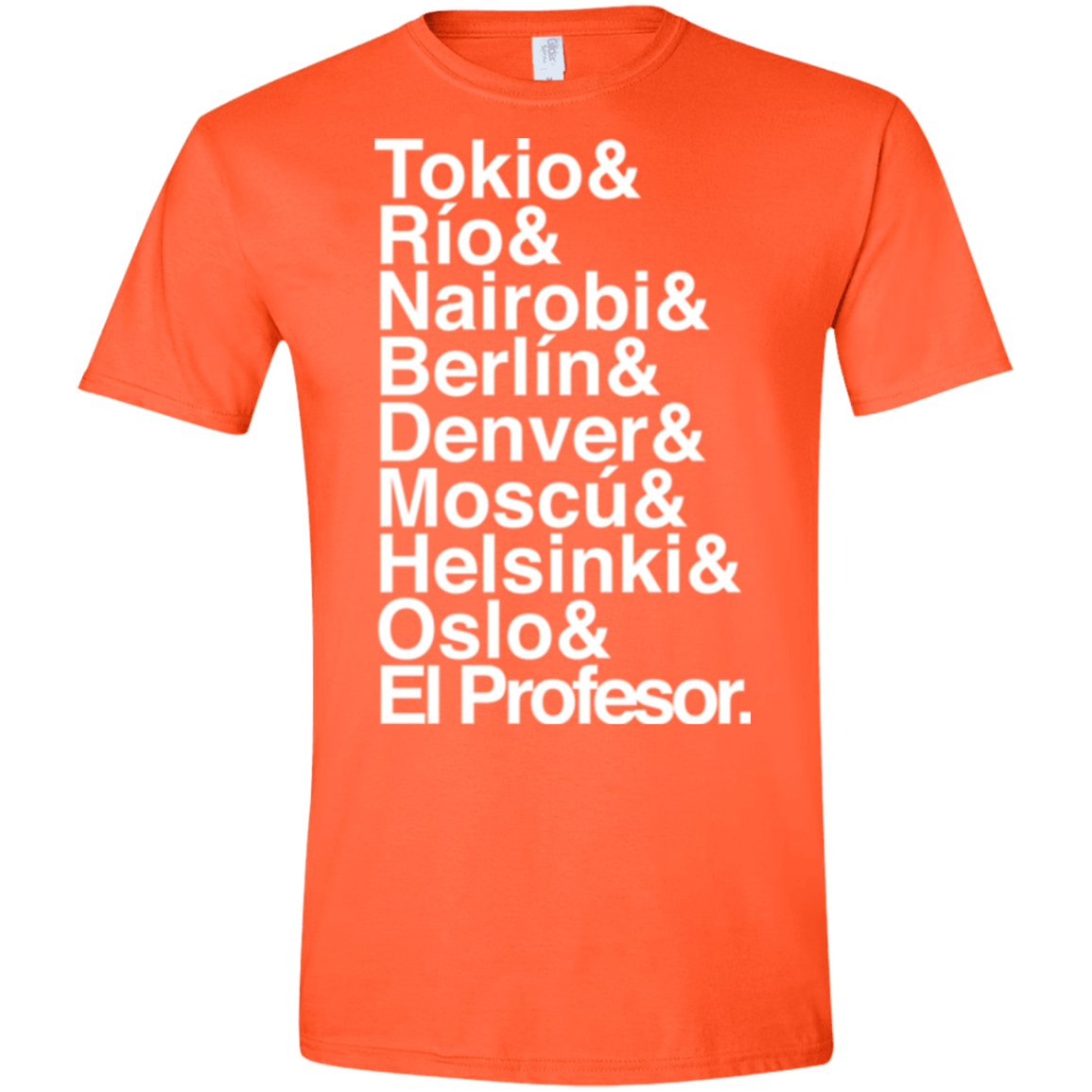 T-Shirts Orange / S Money Heist Jetset Men's Semi-Fitted Softstyle