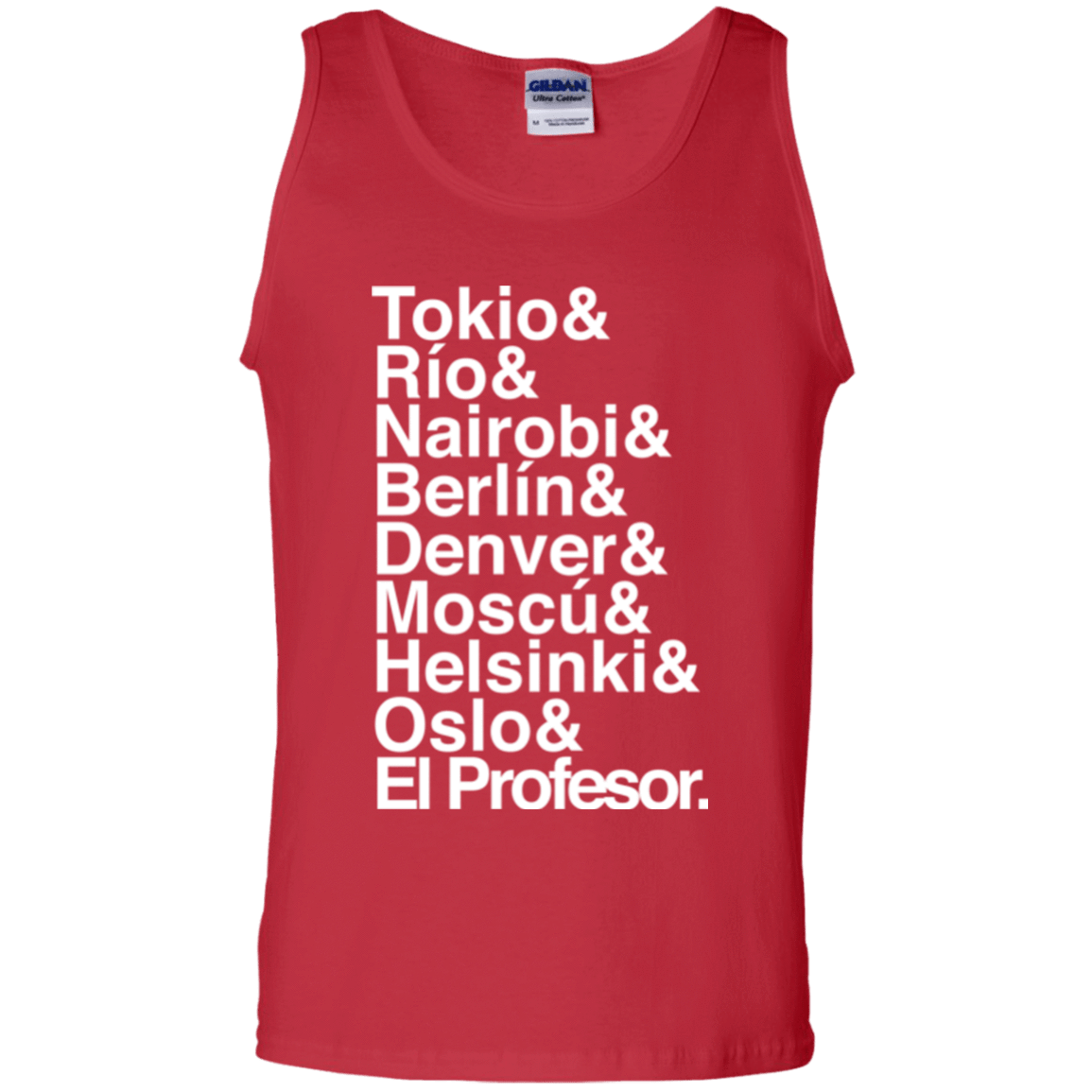 T-Shirts Red / S Money Heist Jetset Men's Tank Top