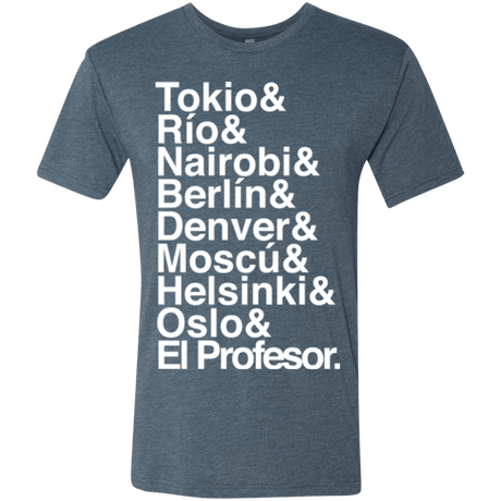 T-Shirts Indigo / S Money Heist Jetset Men's Triblend T-Shirt