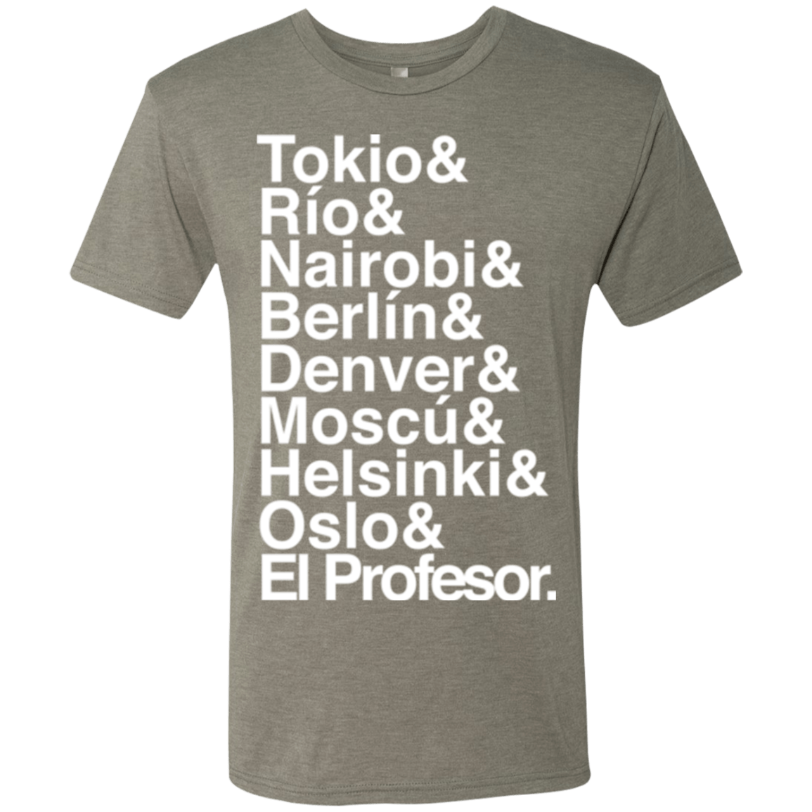 T-Shirts Venetian Grey / S Money Heist Jetset Men's Triblend T-Shirt