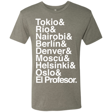 T-Shirts Venetian Grey / S Money Heist Jetset Men's Triblend T-Shirt