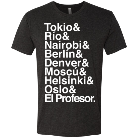 T-Shirts Vintage Black / S Money Heist Jetset Men's Triblend T-Shirt