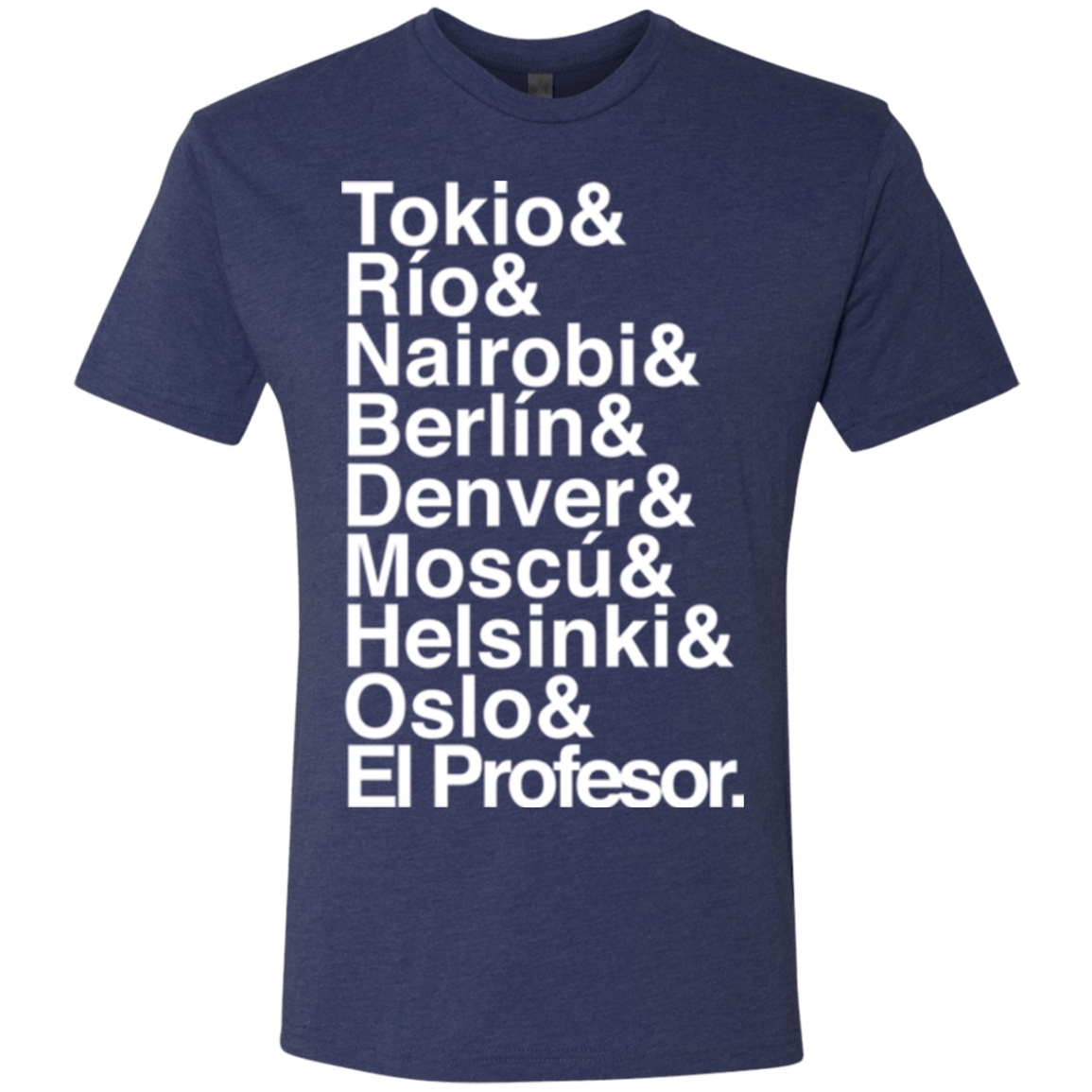 T-Shirts Vintage Navy / S Money Heist Jetset Men's Triblend T-Shirt
