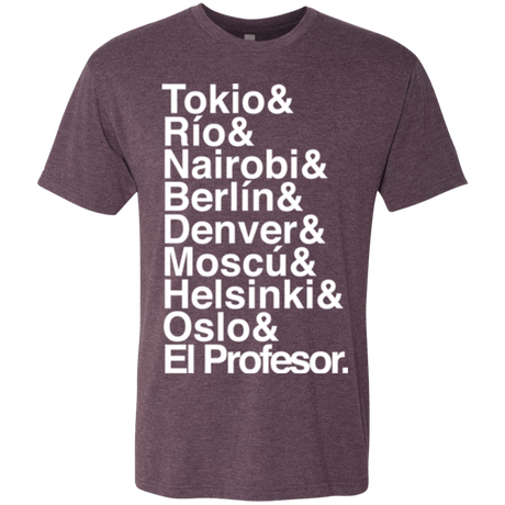 T-Shirts Vintage Purple / S Money Heist Jetset Men's Triblend T-Shirt