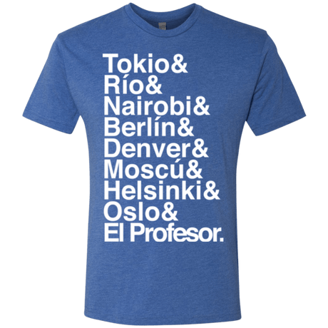 T-Shirts Vintage Royal / S Money Heist Jetset Men's Triblend T-Shirt