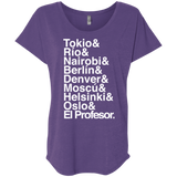 T-Shirts Purple Rush / X-Small Money Heist Jetset Triblend Dolman Sleeve