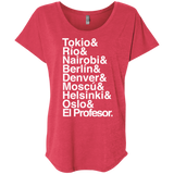 T-Shirts Vintage Red / X-Small Money Heist Jetset Triblend Dolman Sleeve