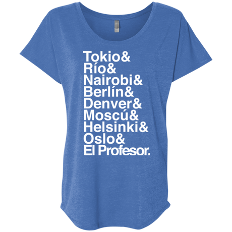 T-Shirts Vintage Royal / X-Small Money Heist Jetset Triblend Dolman Sleeve