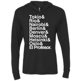 T-Shirts Vintage Black / X-Small Money Heist Jetset Triblend Long Sleeve Hoodie Tee