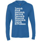 T-Shirts Vintage Royal / X-Small Money Heist Jetset Triblend Long Sleeve Hoodie Tee