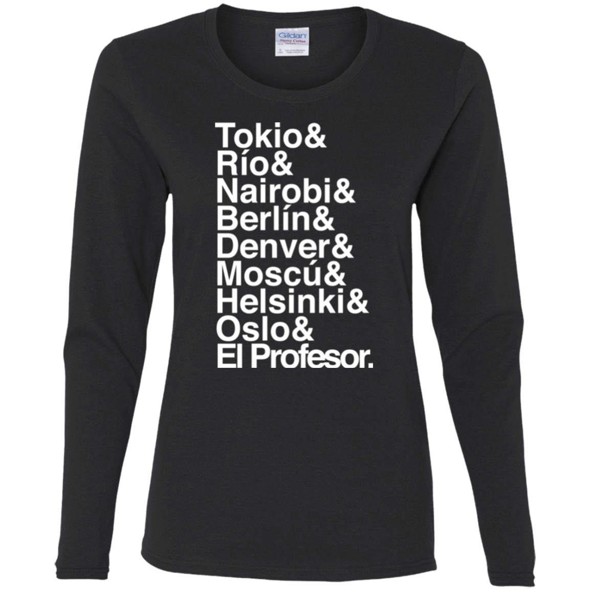 T-Shirts Black / S Money Heist Jetset Women's Long Sleeve T-Shirt