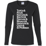 T-Shirts Black / S Money Heist Jetset Women's Long Sleeve T-Shirt