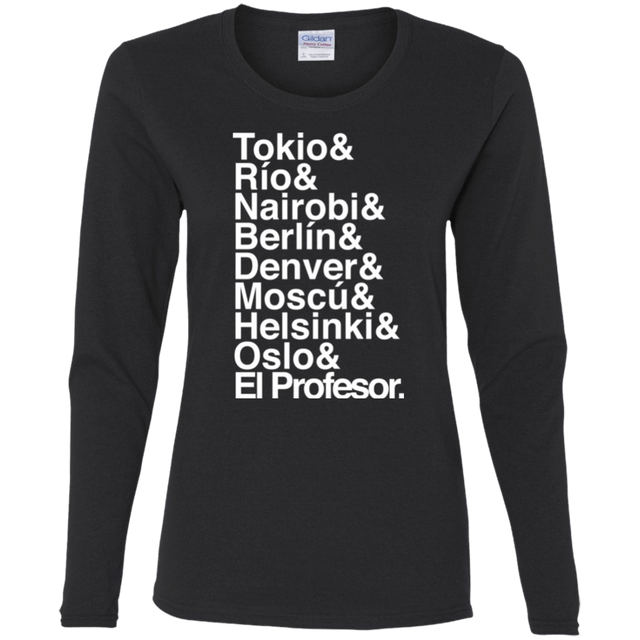 T-Shirts Black / S Money Heist Jetset Women's Long Sleeve T-Shirt