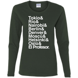 T-Shirts Forest / S Money Heist Jetset Women's Long Sleeve T-Shirt