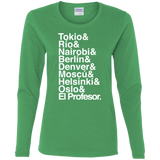 T-Shirts Irish Green / S Money Heist Jetset Women's Long Sleeve T-Shirt