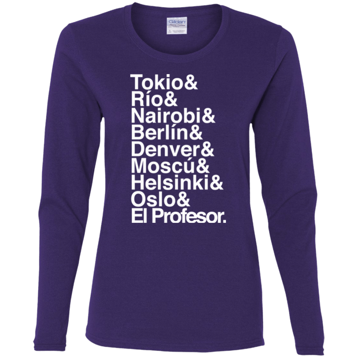 T-Shirts Purple / S Money Heist Jetset Women's Long Sleeve T-Shirt