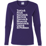 T-Shirts Purple / S Money Heist Jetset Women's Long Sleeve T-Shirt
