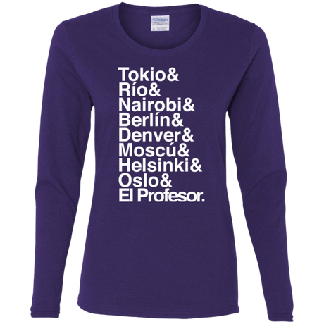 T-Shirts Purple / S Money Heist Jetset Women's Long Sleeve T-Shirt