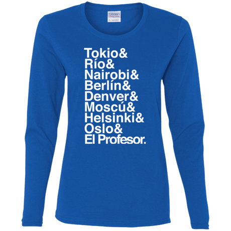 T-Shirts Royal / S Money Heist Jetset Women's Long Sleeve T-Shirt
