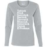 T-Shirts Sport Grey / S Money Heist Jetset Women's Long Sleeve T-Shirt