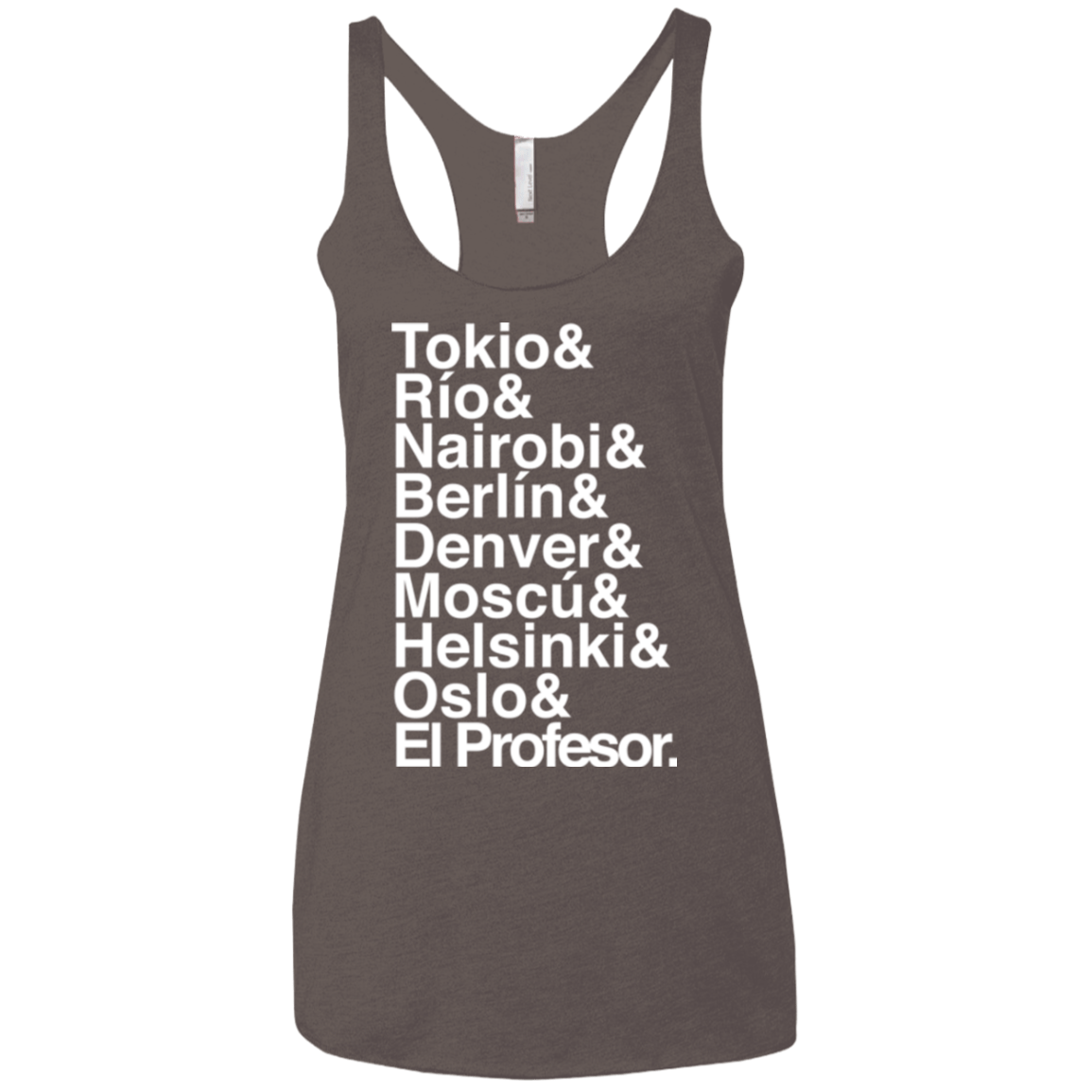 T-Shirts Macchiato / X-Small Money Heist Jetset Women's Triblend Racerback Tank