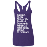 T-Shirts Purple Rush / X-Small Money Heist Jetset Women's Triblend Racerback Tank