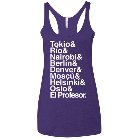 T-Shirts Purple Rush / X-Small Money Heist Jetset Women's Triblend Racerback Tank