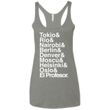 T-Shirts Venetian Grey / X-Small Money Heist Jetset Women's Triblend Racerback Tank