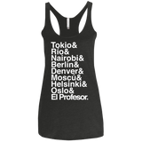 T-Shirts Vintage Black / X-Small Money Heist Jetset Women's Triblend Racerback Tank