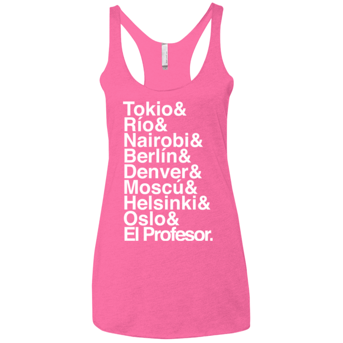 T-Shirts Vintage Pink / X-Small Money Heist Jetset Women's Triblend Racerback Tank