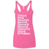 T-Shirts Vintage Pink / X-Small Money Heist Jetset Women's Triblend Racerback Tank